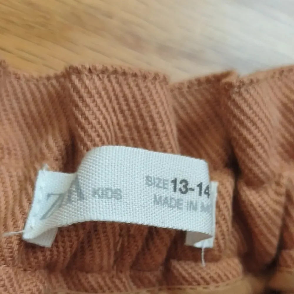 Zara Kids, High Waist Tan Shorts, Size 13/14 NWOT
